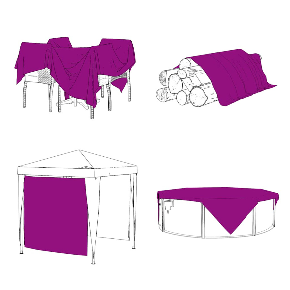 Produktbild för Klar presenning med öljetter 5x5 m PVC