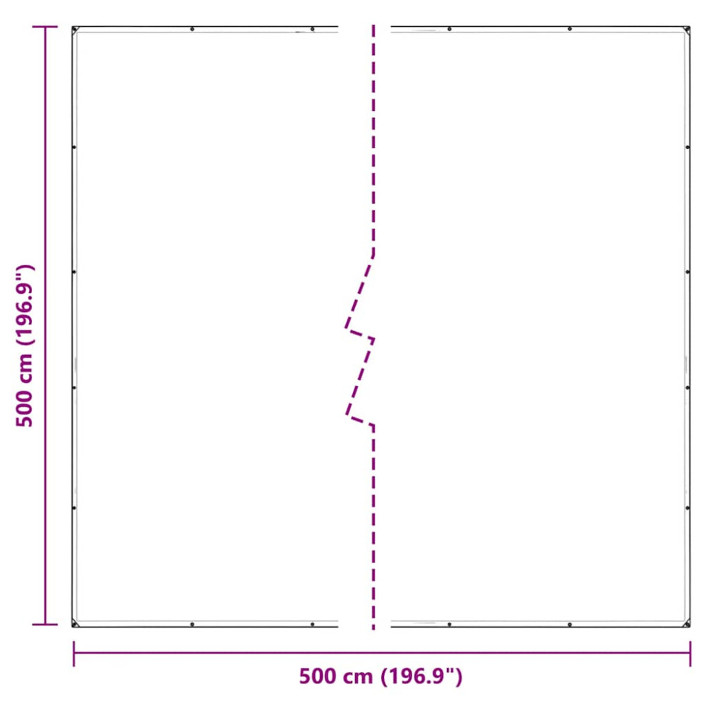 Produktbild för Klar presenning med öljetter 5x5 m PVC