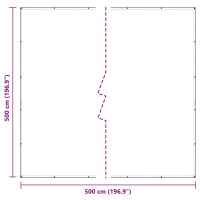 Produktbild för Klar presenning med öljetter 5x5 m PVC