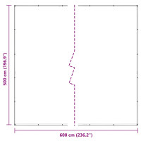 Produktbild för Klar presenning med öljetter 5x6 m PVC