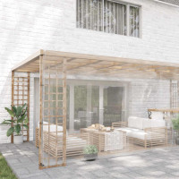 Produktbild för Klar presenning med öljetter 5x10 m PVC