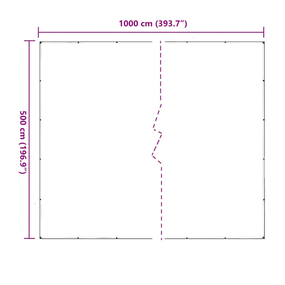 Produktbild för Klar presenning med öljetter 5x10 m PVC