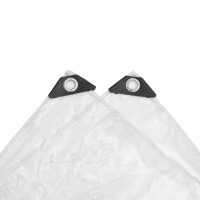 Produktbild för Klar presenning med öljetter 6x6 m PVC