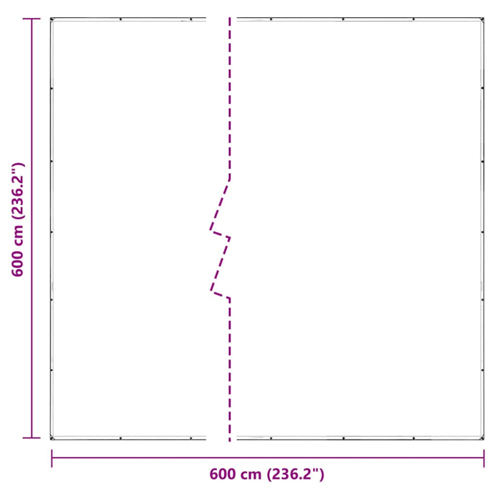 Produktbild för Klar presenning med öljetter 6x6 m PVC