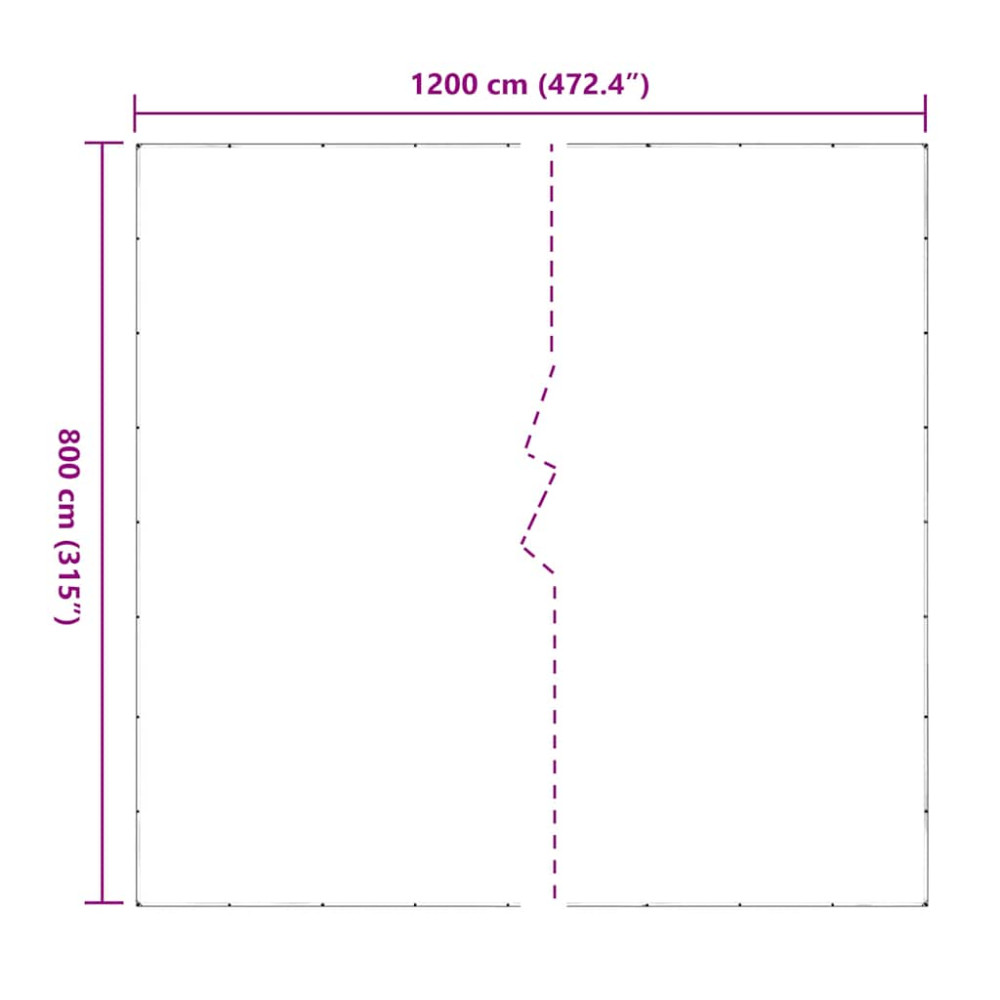 Produktbild för Klar presenning med öljetter 6x12 m PVC