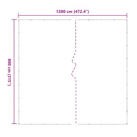 Produktbild för Klar presenning med öljetter 6x12 m PVC