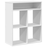 Produktbild för Bokhylla vit 66x31x80 cm spånskiva