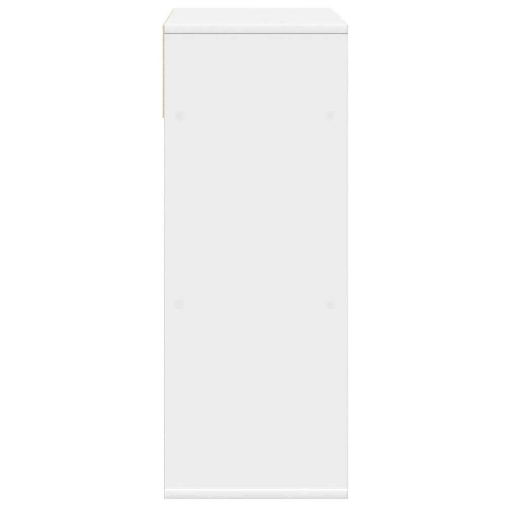 Produktbild för Bokhylla vit 66x31x80 cm spånskiva