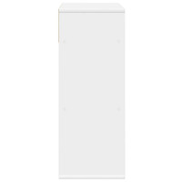 Produktbild för Bokhylla vit 66x31x80 cm spånskiva