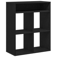 Produktbild för Bokhylla svart 66x31x80 cm konstruerat trä