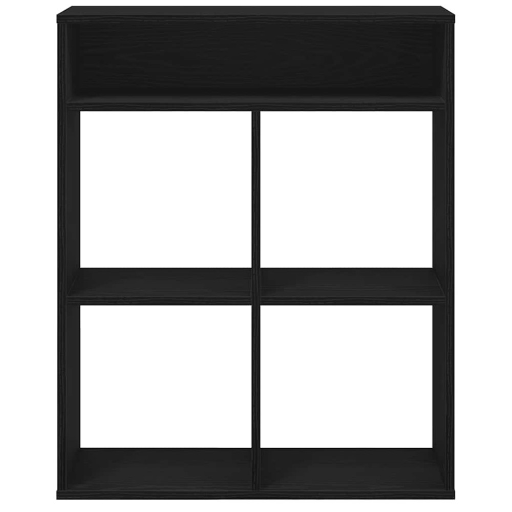 Produktbild för Bokhylla svart 66x31x80 cm konstruerat trä