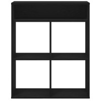 Produktbild för Bokhylla svart 66x31x80 cm konstruerat trä