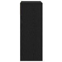 Produktbild för Bokhylla svart 66x31x80 cm konstruerat trä