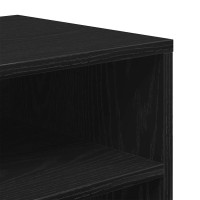 Produktbild för Bokhylla svart 66x31x80 cm konstruerat trä