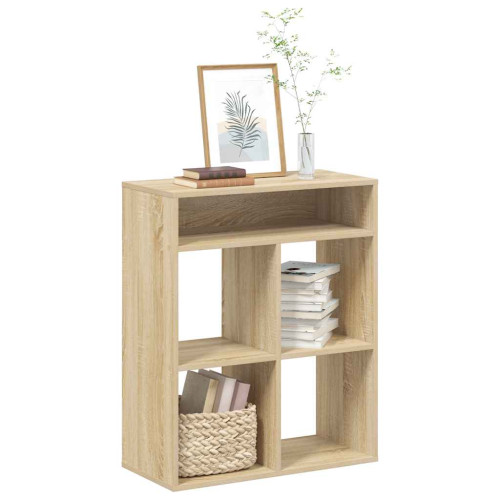 vidaXL Bokhylla sonoma-ek 66x31x80 cm konstruerat trä