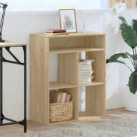 Produktbild för Bokhylla sonoma-ek 66x31x80 cm konstruerat trä