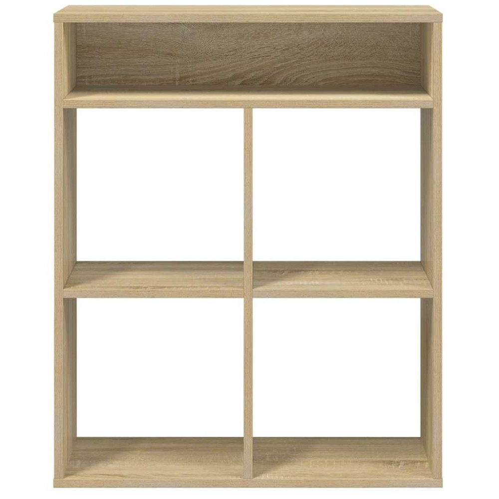 Produktbild för Bokhylla sonoma-ek 66x31x80 cm konstruerat trä