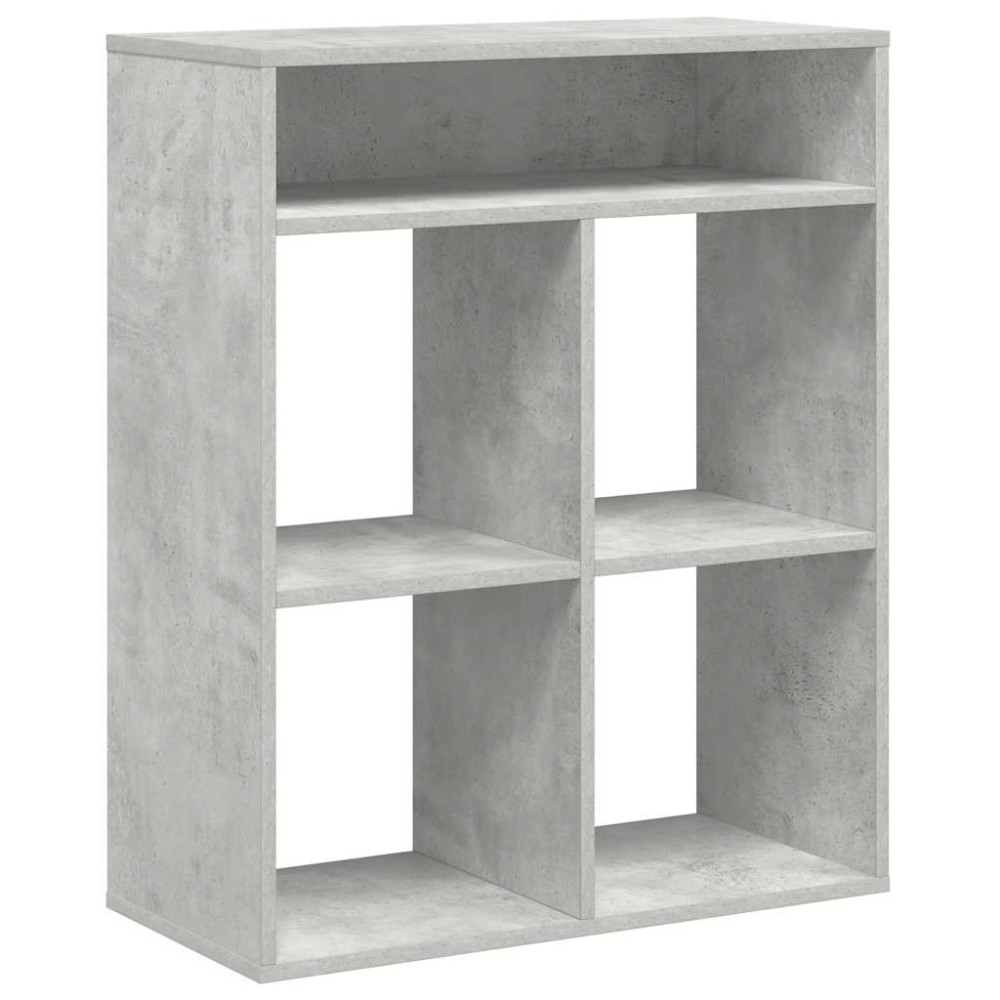 Produktbild för Bokhylla betonggrå 66x31x80 cm konstruerat trä