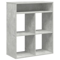 Produktbild för Bokhylla betonggrå 66x31x80 cm konstruerat trä