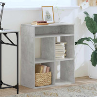 Produktbild för Bokhylla betonggrå 66x31x80 cm konstruerat trä