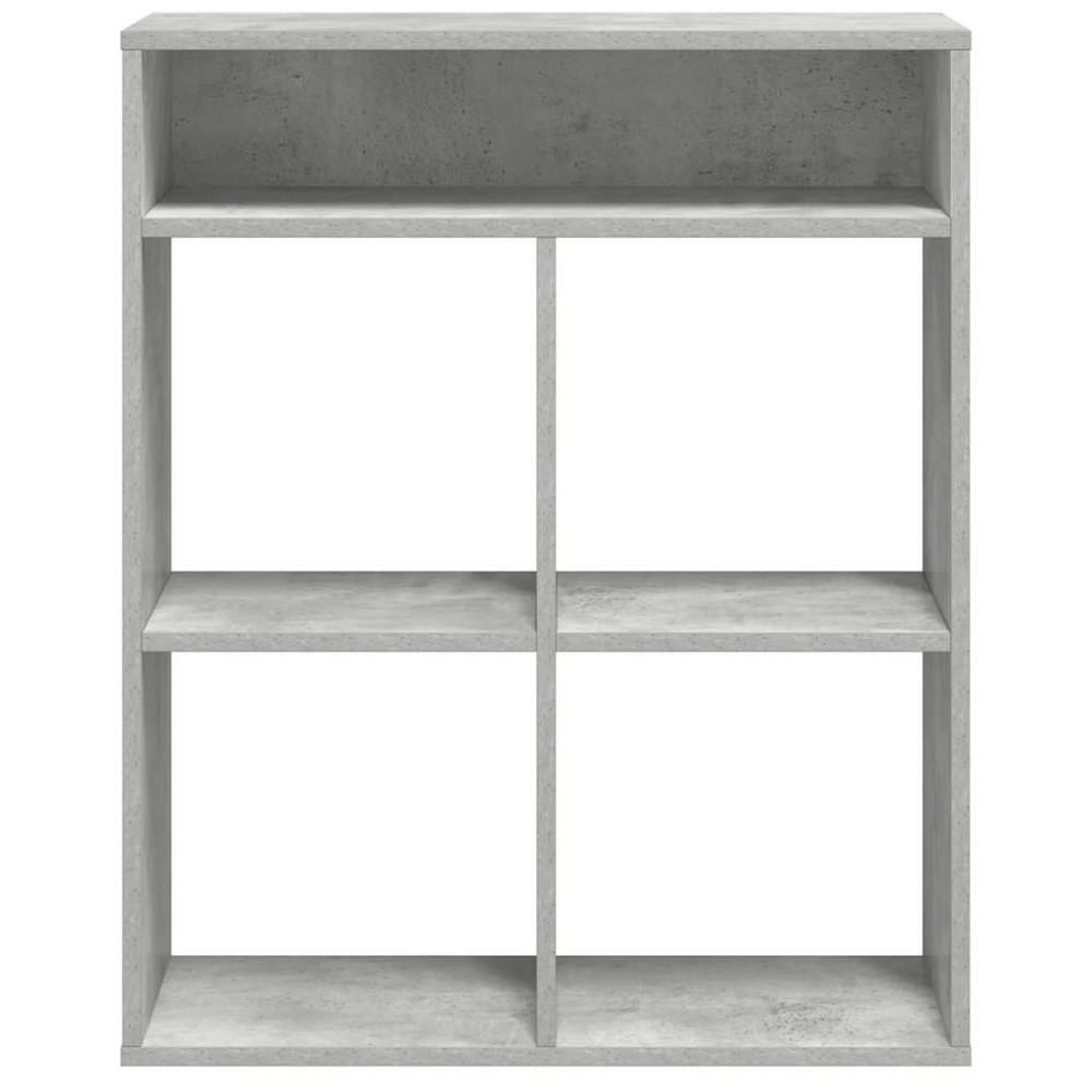 Produktbild för Bokhylla betonggrå 66x31x80 cm konstruerat trä