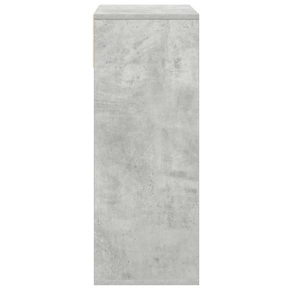 Produktbild för Bokhylla betonggrå 66x31x80 cm konstruerat trä