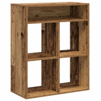 Produktbild för Bokhylla gammalt trä 66x31x80 cm konstruerat trä