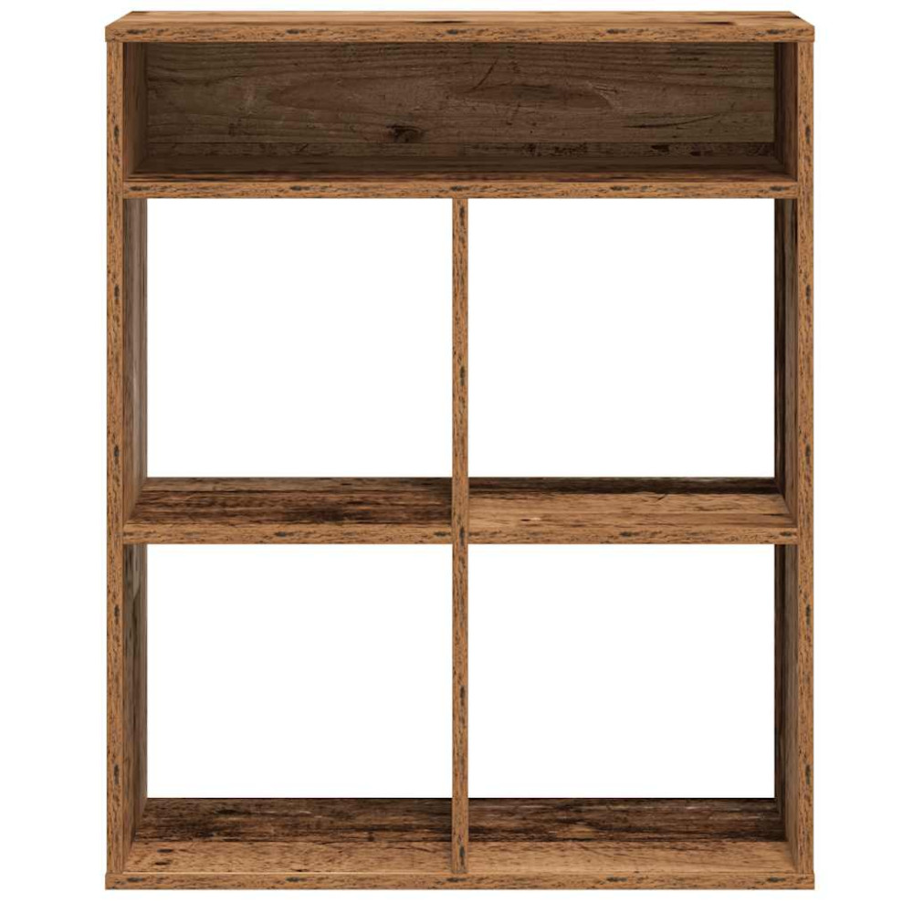 Produktbild för Bokhylla gammalt trä 66x31x80 cm konstruerat trä