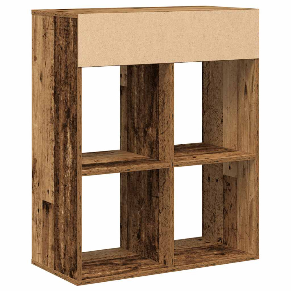 Produktbild för Bokhylla gammalt trä 66x31x80 cm konstruerat trä