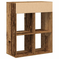 Produktbild för Bokhylla gammalt trä 66x31x80 cm konstruerat trä