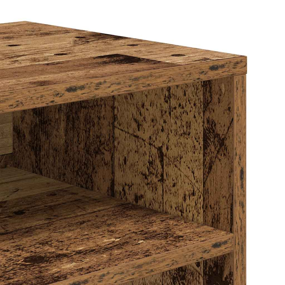 Produktbild för Bokhylla gammalt trä 66x31x80 cm konstruerat trä