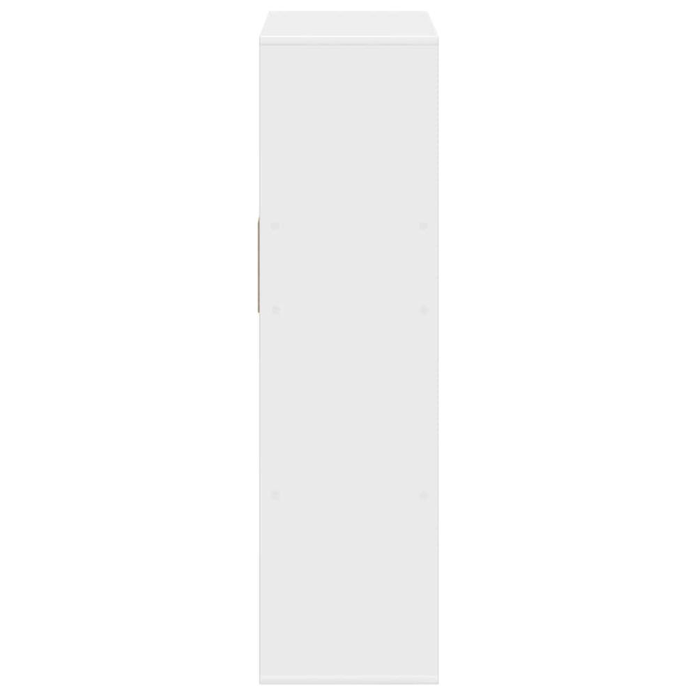 Produktbild för Bokhylla vit 66x31x112 cm spånskiva