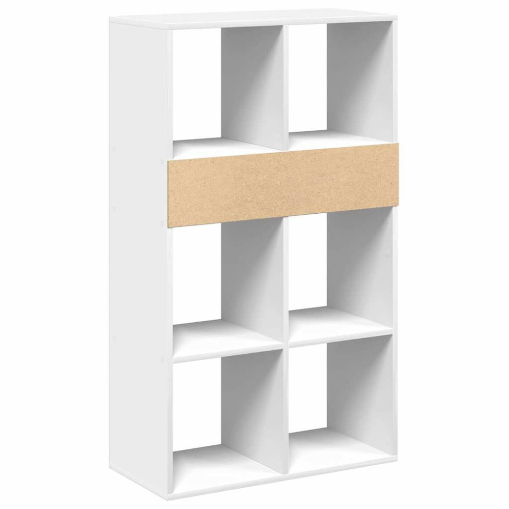 Produktbild för Bokhylla vit 66x31x112 cm spånskiva