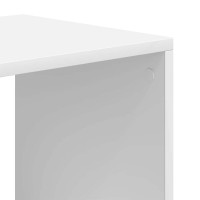 Produktbild för Bokhylla vit 66x31x112 cm spånskiva
