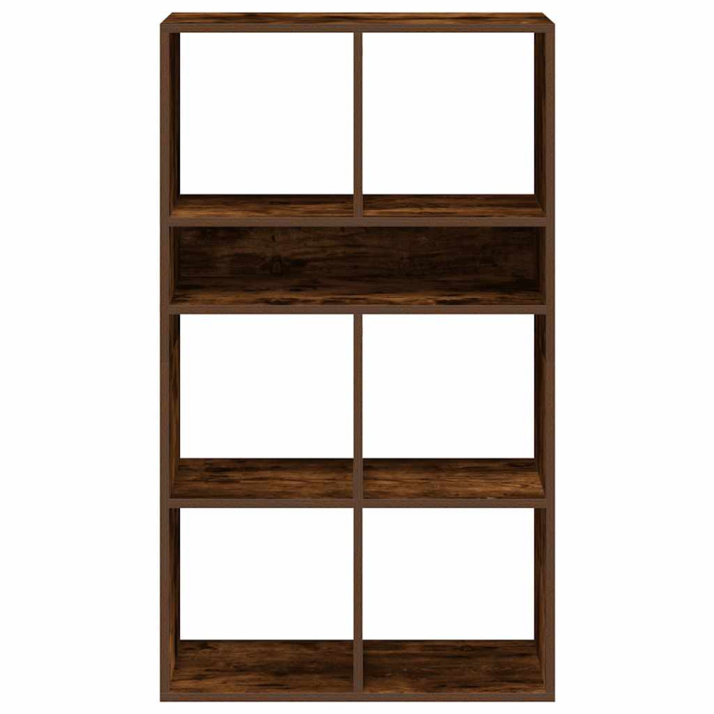 Produktbild för Bokhylla rökfärgad ek 66x31x112 cm konstruerat trä