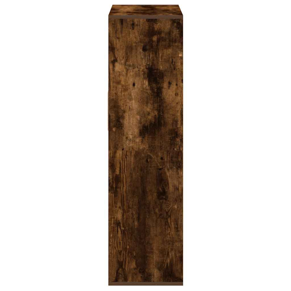 Produktbild för Bokhylla rökfärgad ek 66x31x112 cm konstruerat trä