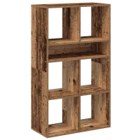 Produktbild för Bokhylla gammalt trä 66x31x112 cm konstruerat trä