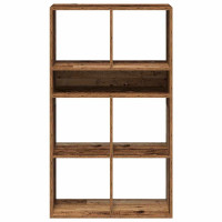 Produktbild för Bokhylla gammalt trä 66x31x112 cm konstruerat trä