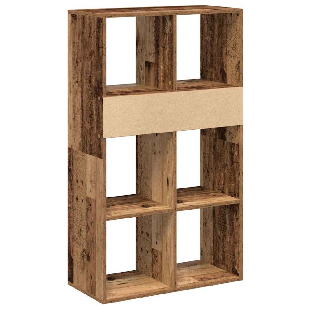 Produktbild för Bokhylla gammalt trä 66x31x112 cm konstruerat trä