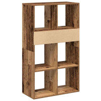 Produktbild för Bokhylla gammalt trä 66x31x112 cm konstruerat trä