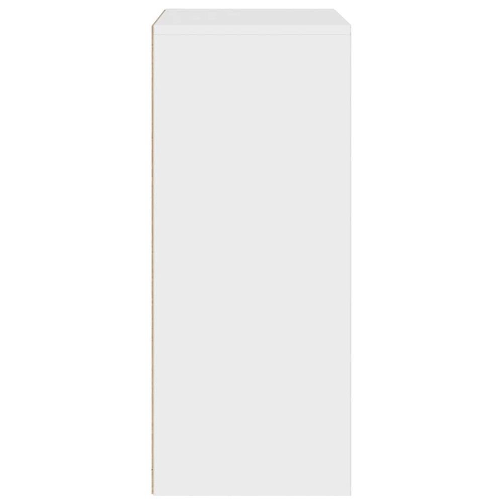 Produktbild för Bokhylla vit 60x30x71,5 cm konstruerat trä