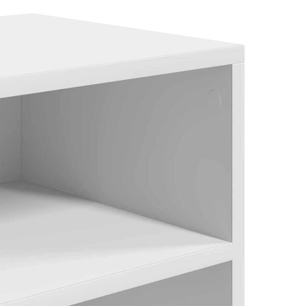 Produktbild för Bokhylla vit 60x30x71,5 cm konstruerat trä