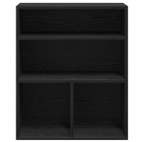 Produktbild för Bokskåp svart 60x30x71,5 cm konstruerat trä