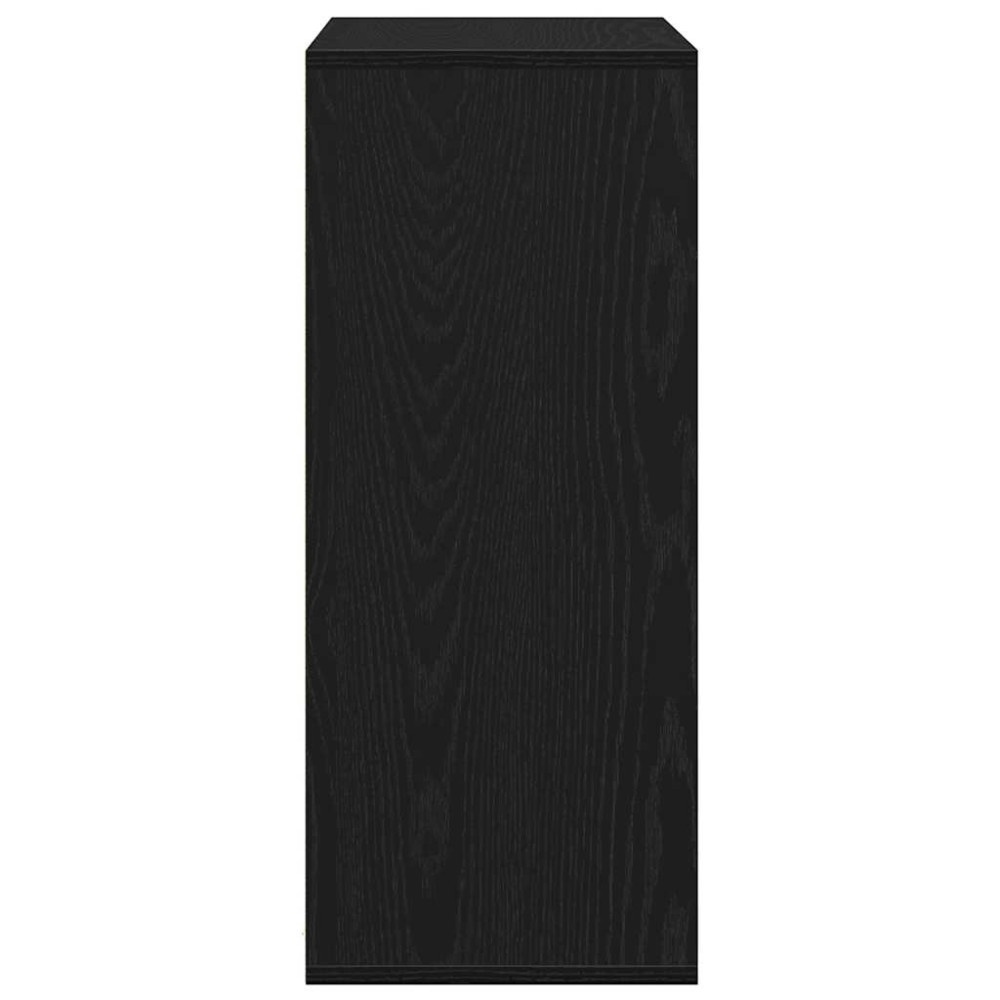 Produktbild för Bokskåp svart 60x30x71,5 cm konstruerat trä