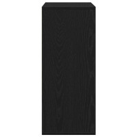 Produktbild för Bokskåp svart 60x30x71,5 cm konstruerat trä