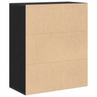 Produktbild för Bokskåp svart 60x30x71,5 cm konstruerat trä