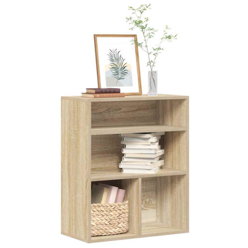 vidaXL Bokhylla sonoma-ek 60x30x71,5 cm spånskiva