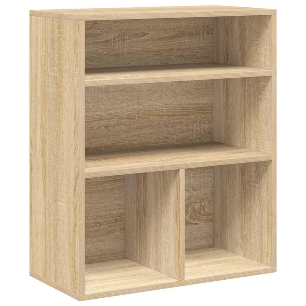 Produktbild för Bokhylla sonoma-ek 60x30x71,5 cm spånskiva