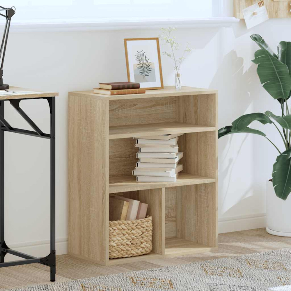 Produktbild för Bokhylla sonoma-ek 60x30x71,5 cm spånskiva