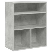 Produktbild för Bokhylla betonggrå 60x30x71,5 cm konstruerat trä